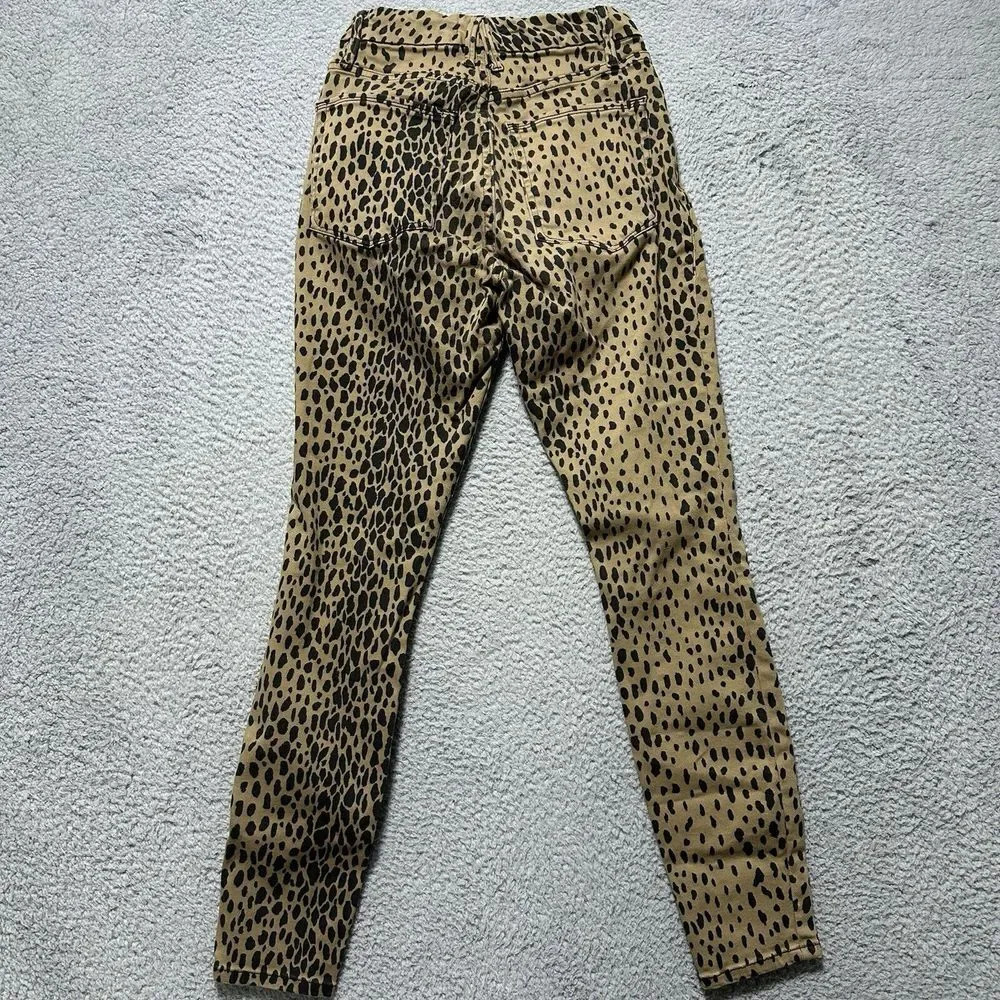 Good American Jeans Size 4 27 Good Waist‎  High Rise Skinny Leopard Print - Picture 7 of 10
